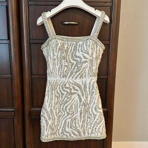 Retrofete Santorini Dress White Sequins Embellished size XS/S